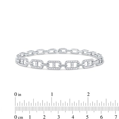 1.00 CT. T.W. Diamond Mariner Chain Alternating Link Bracelet in 10K Gold