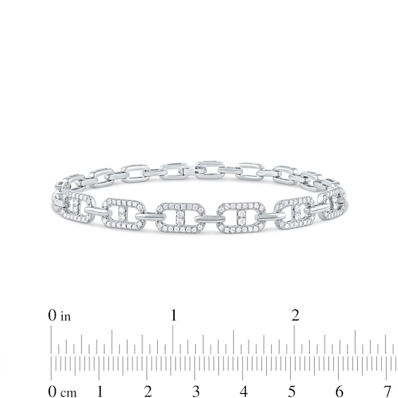 1.00 CT. T.W. Diamond Mariner Chain Alternating Link Bracelet in 10K Gold