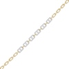 Thumbnail Image 1 of 1.00 CT. T.W. Diamond Mariner Chain Alternating Link Bracelet in 10K Gold - 8.5"