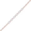 Thumbnail Image 1 of 1.00 CT. T.W. Diamond Mariner Chain Alternating Link Bracelet in 10K Rose Gold - 8.5"