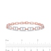 Thumbnail Image 3 of 1.00 CT. T.W. Diamond Mariner Chain Alternating Link Bracelet in 10K Rose Gold - 8.5"