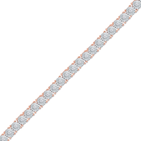 0.50 CT. T.W. Diamond Tennis Bracelet in 14K Rose Gold - 6.5"