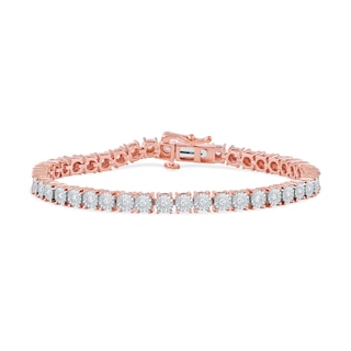 0.50 CT. T.W. Diamond Tennis Bracelet in 14K Rose Gold - 6.5"