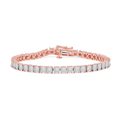 0.50 CT. T.W. Diamond Tennis Bracelet in 14K Rose Gold - 6.5"