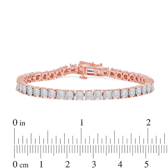 0.50 CT. T.W. Diamond Tennis Bracelet in 14K Rose Gold - 6.5"