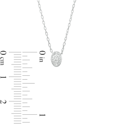 0.16 CT. T.W. Diamond Oval-Shaped Pendant in 10K White Gold