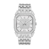 Men's Bulova Octava Crystal Accent Watch with Square Silver-Tone Dial (Model: 96A285)