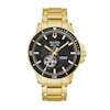 Thumbnail Image 0 of Men's Bulova Marine Star Gold-Tone Automatic Watch with Black Skeleton Dial (Model: 97A174)