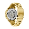Thumbnail Image 2 of Men's Bulova Marine Star Gold-Tone Automatic Watch with Black Skeleton Dial (Model: 97A174)