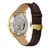 Thumbnail Image 3 of Men's Bulova Wilton Gold-Tone Automatic Brown Leather Strap Watch with White Dial (Model: 97B210)