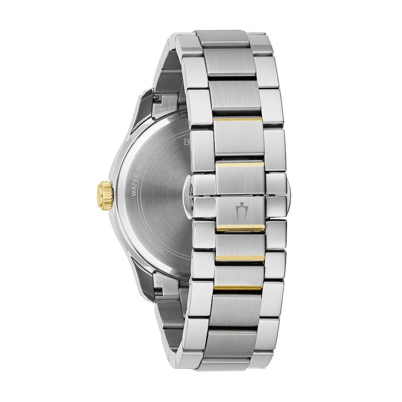 Men's Bulova Classic Wilton Two-Tone Watch with Silver-Tone Dial (Model: 98B391)