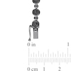 0.50 CT. T.W. Black Multi-Diamond Alternating Bead Link Bracelet in Sterling Silver with Black Rhodium Plate – 7.5"