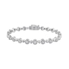 0.50 CT. T.W. Multi-Diamond Alternating Bead Link Bracelet in Sterling Silver – 7.5"