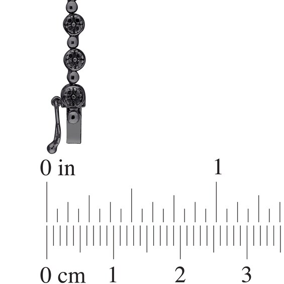 CT. T.W. Black Multi-Diamond Alternating Bead Link Necklace in Sterling Silver with Black Rhodium Plate – 17