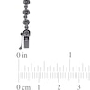 Thumbnail Image 3 of 1.00 CT. T.W. Black Multi-Diamond Alternating Bead Link Necklace in Sterling Silver with Black Rhodium Plate – 17"