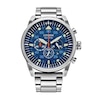 Men's Citizen Eco-Drive® Avion Chronograph Watch with Blue Dial (Model: CA4211-72L)