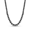 Thumbnail Image 0 of 0.50 CT. T.W. Black Diamond Graduated Tennis Necklace in Sterling Silver with Black Rhodium Plate – 17"