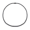 Thumbnail Image 2 of 0.50 CT. T.W. Black Diamond Graduated Tennis Necklace in Sterling Silver with Black Rhodium Plate – 17"