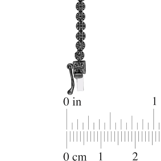 CT. T.W. Black Diamond Graduated Tennis Necklace in Sterling Silver with Black Rhodium Plate – 17