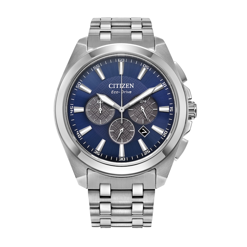 Men's Citizen Eco-Drive® Classic Chronograph Watch with Blue Dial (Model: CA4510-55L)|Peoples Jewellers