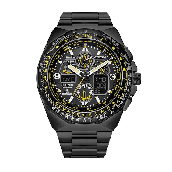 Men's Citizen Eco-Drive® Promaster Skyhawk A-T Black Chronograph Watch (Model: JY8127-59E)