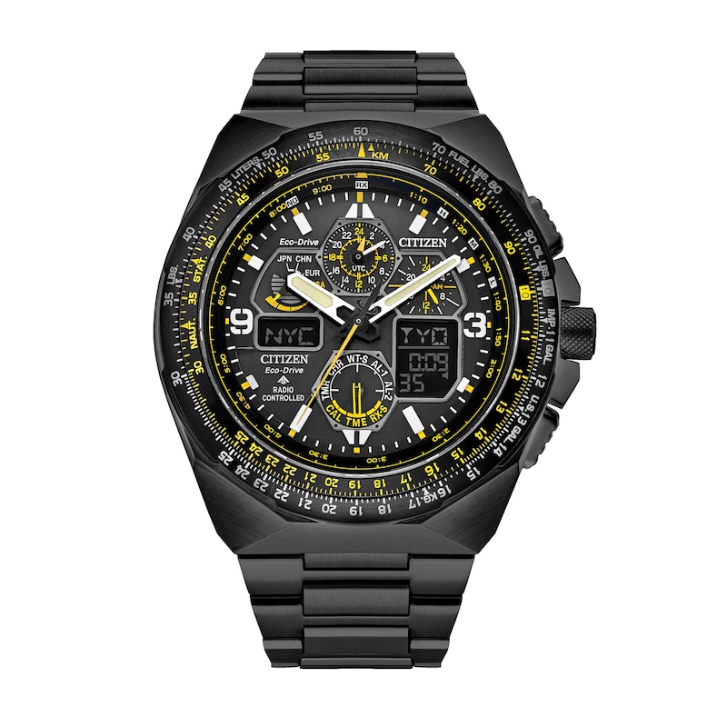 Men's Citizen Eco-Drive® Promaster Skyhawk A-T Black Chronograph Watch (Model: JY8127-59E)|Peoples Jewellers