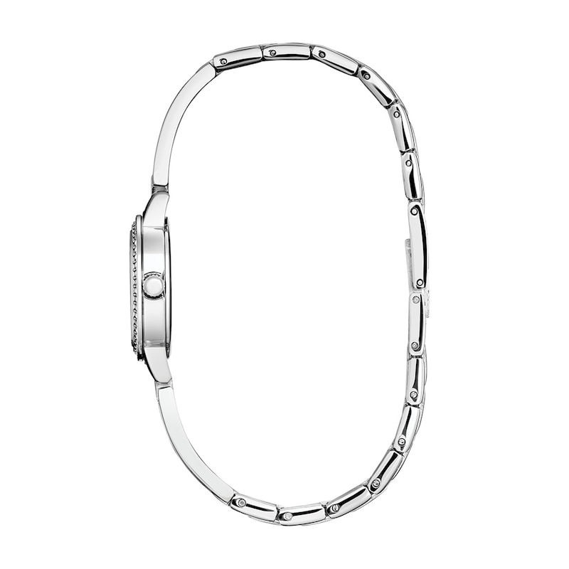 Main Image 2 of Ladies' Citizen Quartz Classic Crystal Accent Bangle Watch with White Dial (Model: EZ7011-88A)