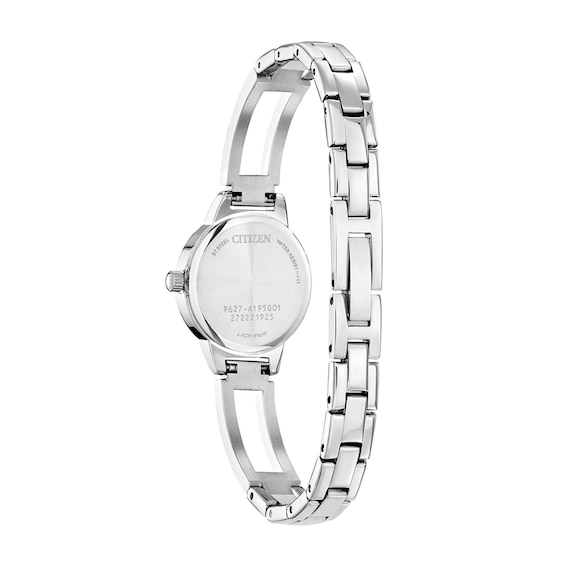 Ladies' Citizen Quartz Classic Crystal Accent Bangle Watch with White Dial (Model: EZ7011-88A)