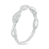 Thumbnail Image 2 of 0.065 CT. T.W. Diamond Twist Vintage-Style Anniversary Band in 10K White Gold