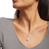 Thumbnail Image 1 of 1.00 CT. T.W. Multi-Diamond Frame Pointed Teardrop Pendant in 10K White Gold