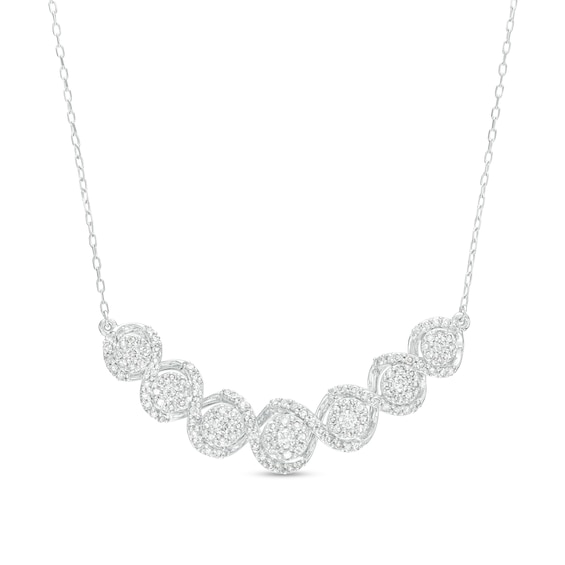 Oval Smoky Topaz and Diamond Pendant Necklace 14k White Gold 3ct - CBP230