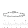 Thumbnail Image 3 of 1.50 CT. T.W. Multi-Diamond Alternating Link Line Bracelet in 10K White Gold - 7.25"