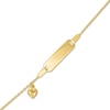 Thumbnail Image 0 of Child's ID with Heart Dangle Station Bracelet in 14K Gold - 6.0"