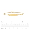 Thumbnail Image 2 of Child's ID with Heart Dangle Station Bracelet in 14K Gold - 6.0"
