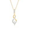 0.16 CT. T.W. Diamond Twist Flame Pendant in 10K Gold