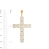 Thumbnail Image 1 of Men's 0.70 CT. T.W. Multi-Diamond Cross Necklace Charm in 10K Gold