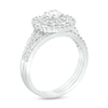 Thumbnail Image 2 of 0.95 CT. T.W. Baguette and Round Diamond Double Frame Bridal Set in 10K White Gold