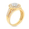 Thumbnail Image 2 of 0.95 CT. T.W. Multi-Diamond Alternating Baguette and Round Frame Bridal Set in 10K Gold
