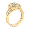 Thumbnail Image 3 of 0.95 CT. T.W. Diamond Baguette and Round Double Cushion Frame Split Shank Bridal Set in 10K Gold