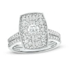 Thumbnail Image 0 of 0.95 CT. T.W. Emerald-Shaped Multi-Diamond Bridal Set in 10K White Gold