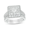 Thumbnail Image 0 of 0.95 CT. T.W. Square-Shaped Multi-Diamond Bridal Set in 10K White Gold