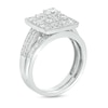 Thumbnail Image 2 of 0.95 CT. T.W. Square-Shaped Multi-Diamond Bridal Set in 10K White Gold