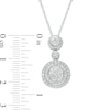 Thumbnail Image 2 of 1.69 CT. T.W. Multi-Diamond Double Frame Pendant and Drop Earrings Set in 10K White Gold