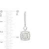 1.23 CT. T.W. Cushion-Shaped Multi-Diamond Frame Pendant and Drop Earrings Set in 10K White Gold