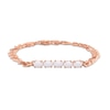 Oval Opal Five Stone Bracelet in Sterling Silver with 18K Rose Gold Plate - 7.25"