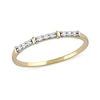 Thumbnail Image 1 of 0.08 CT. T.W. Diamond Trio Nine Stone Band in 10K Gold