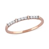 0.08 CT. T.W. Diamond Trio Nine Stone Band in 10K Rose Gold