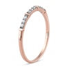 0.08 CT. T.W. Diamond Trio Nine Stone Band in 10K Rose Gold