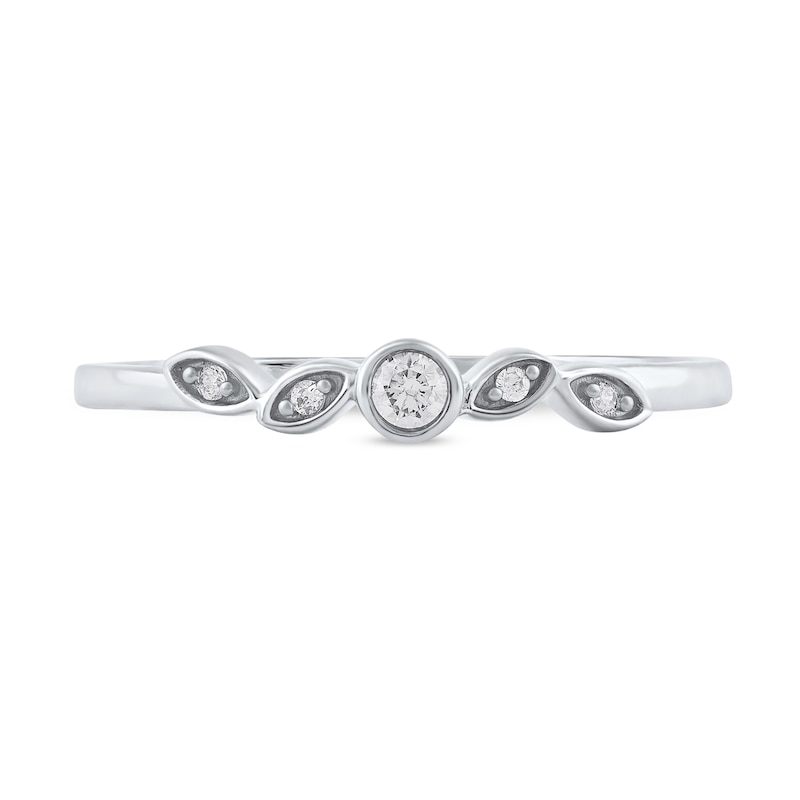 0.07 CT. T.W. Diamond Scatter Five Stone Stackable Band in 10K Gold|Peoples Jewellers