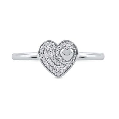 0.10 CT. T.W. Heart-Shaped Multi-Diamond Ring in 10K Gold